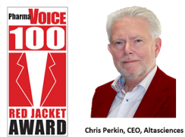 Altasciences' CEO Chris Perkin recognized as PharmaVOICE Red Jacket Award Honoree 2019