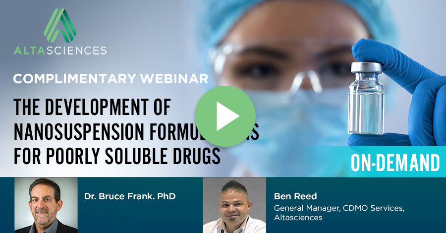 Webinar - The Development of Nanosuspension Formulations for Poorly Soluble Drugs