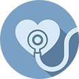 Stethoscope on heart icon-Acceleration-Platform Clinical