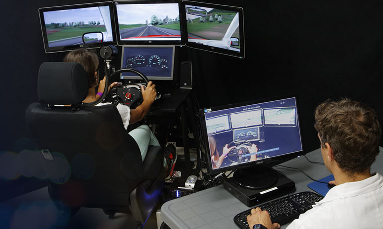One of the 10 on-site driving simulators at Altasciences’ clinical facility in Montréal, Canada