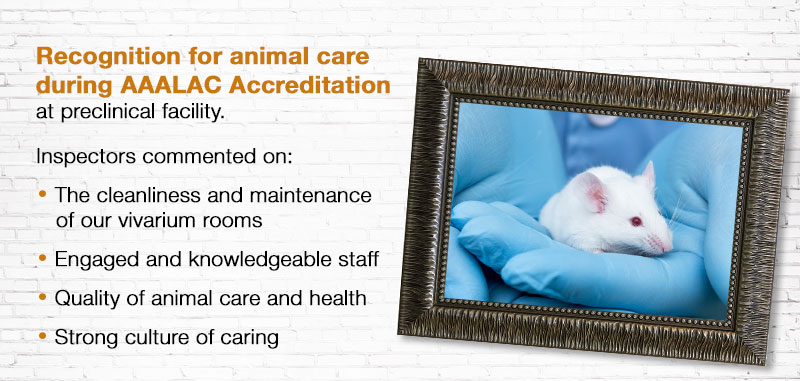 Recognition for animal care during AAALAC Accreditation