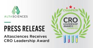 A gradient background with the CRO Leadership Award logo on top