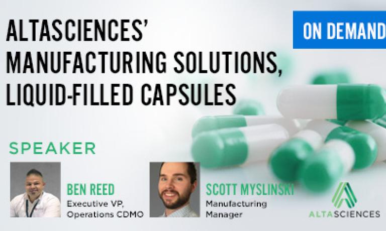 Altasciences’ Manufacturing Solutions Liquid-Filled Capsules