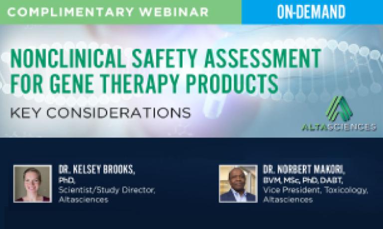 In Case You Missed It: Webinar on Safety Assessment of Gene Therapy Products