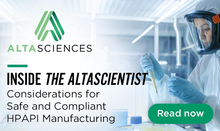 Inside the Altascientist: Considerations for Safe and Compliant HPAPI Manufacturing