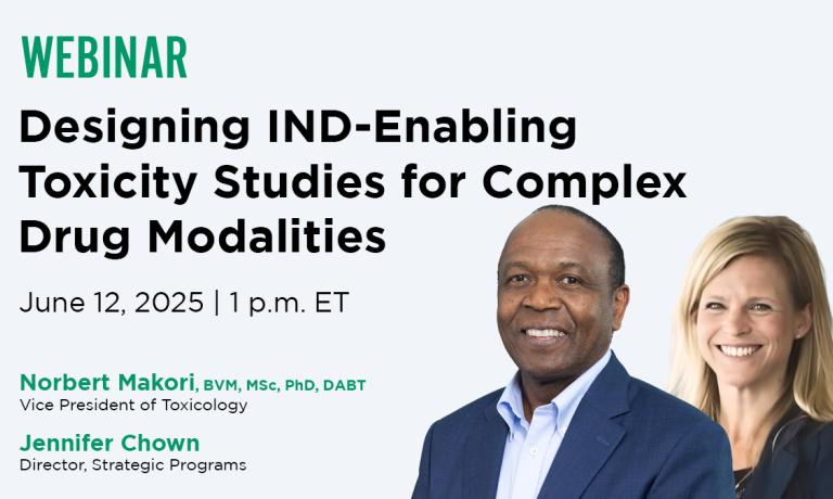 Webinar—Designing IND-Enabling Toxicity Studies for Complex Drug Modalities